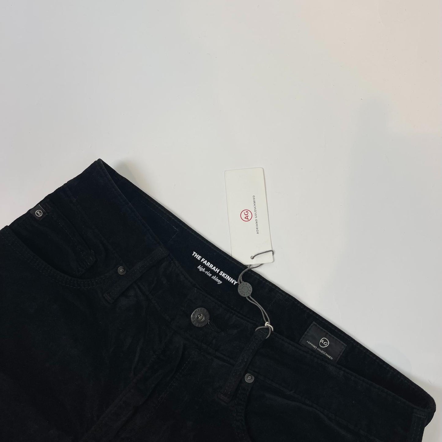 Adriano Goldschmied 'The Farrah Skinny' Velvet High Rise Skinny Jeans.